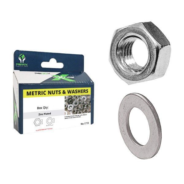 PERRY Nuts & Washers Pack Hex Full M8 ZP