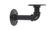 ROTHLEY Pipe L Shape Bracket 80x80mm Black