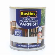 RUSTINS Varnish Quick Drying Poly Clear Satin 250ml