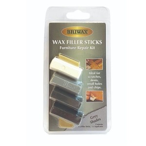 BRIWAX Wax Filler Repair Stick Kit Grey Pk4