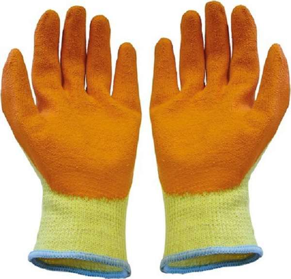 SCAN Gloves Rubber Cotton Yellow / Orange