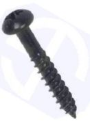  WoodScrew Round Head 10x1 Black