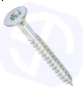 HAFELE 010.93.067 WoodScrew Clutch 4.8x50mm BZP