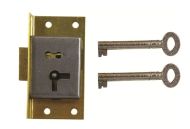 A&E SQUIRE D1425LVB Cupboard Lock Cut 1Lever 63mm LH 2Key PB