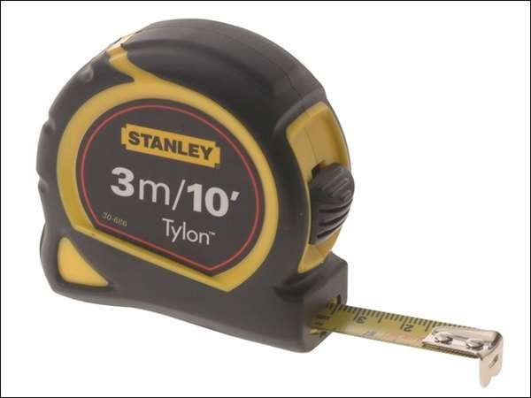 STANLEY Tape Measure Bi-Material Grip 3.0m/10ft