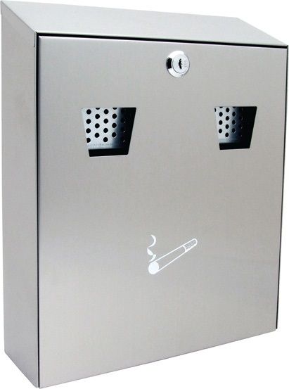  Cigarette Bin Medium Stainless Steel