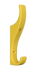  Gower Hat & Coat Hook Yellow 120mm