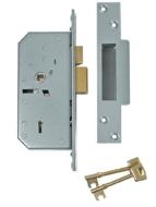 UNION B-3K70-SC-73-LH 5 Detainer Mortice Sashlock 63mm Satin Chrome