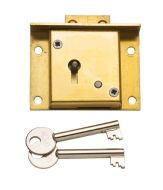 UNION J4046-SD-63 Drawer Lock Cut 4 Lever 63mm Brass