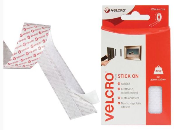 VELCRO Velcro Stick On Tape 20mm x 1m